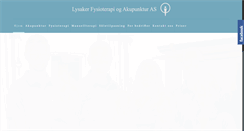Desktop Screenshot of lysaker-fysioterapi.no